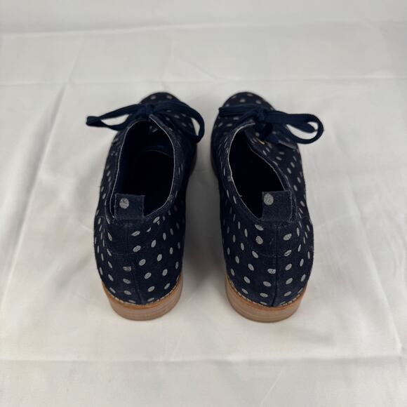 Boden Polka Dot Suede Desert‎ Boots Women’s Size 8 Navy Blue Lace Up Ankle Shoes - Picture 5 of 16